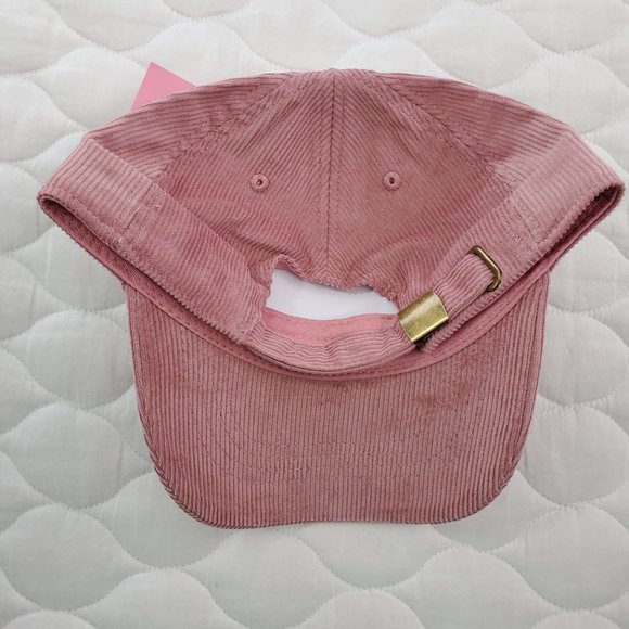 SIMPLY SOUTHERN Sparkle Puff Letter WIFEY Pink Corduroy Baseball Cap Hat NEW - Picture 6 of 6